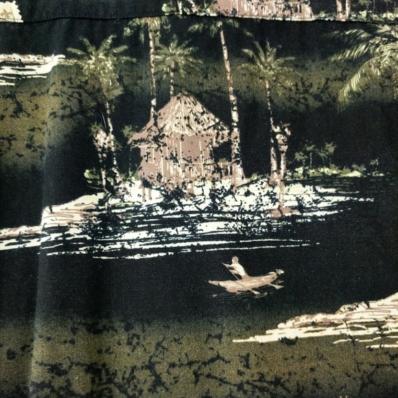 Joe Marlin | Earth Tones Hawaiian Tiki Button Up - Picture 3 of 7